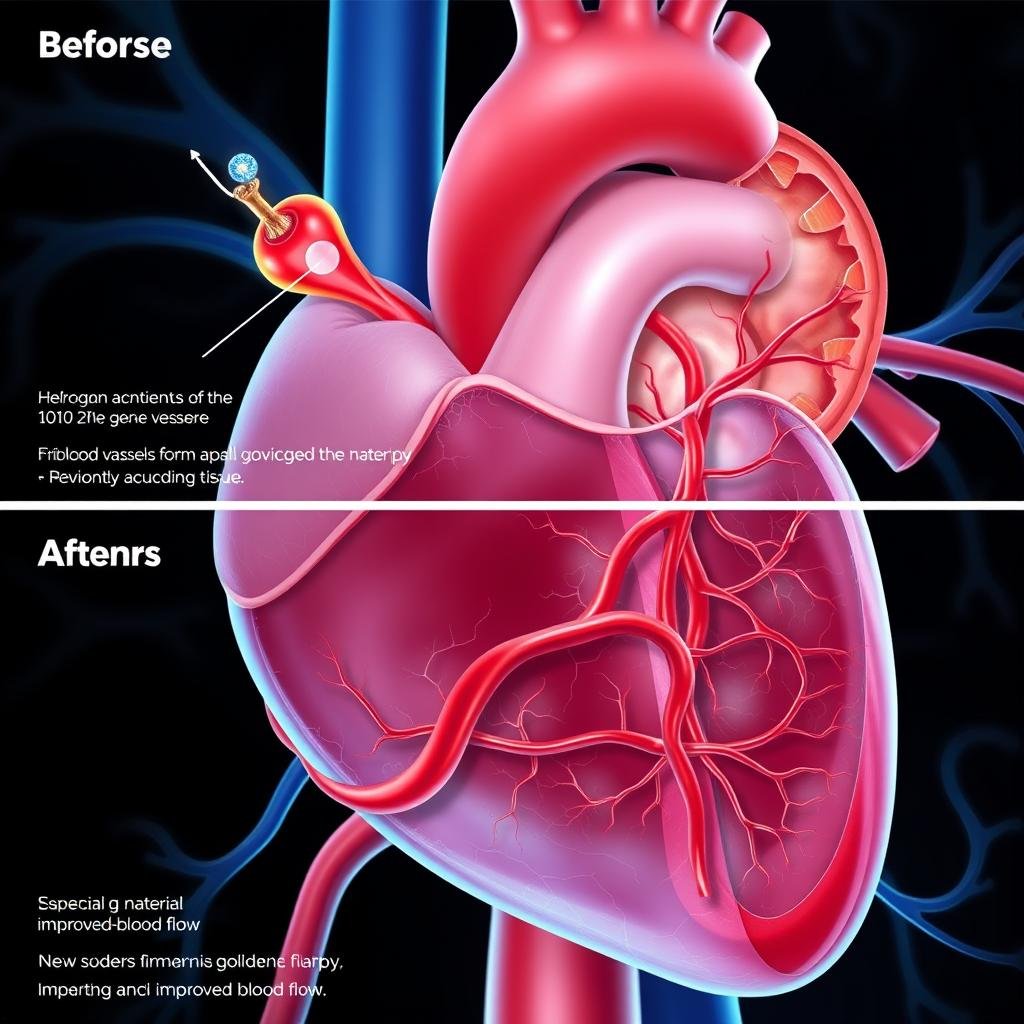 Angiogenesis gene therapy for heart disease